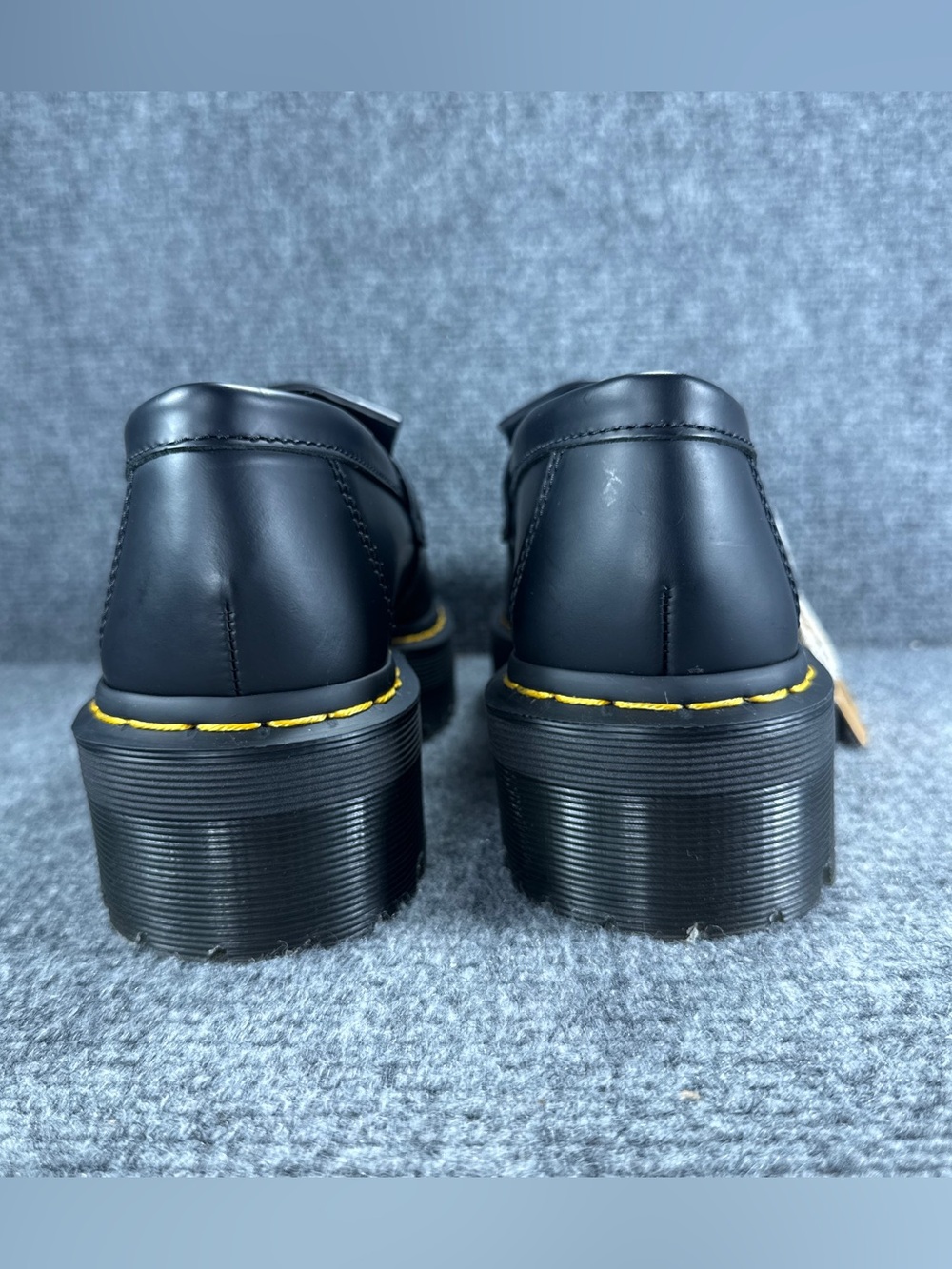 Dr. Martens Loafers Womens 8 Black Adrian Quad Platform Tassel Smooth Leather - Picture 3 of 9